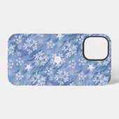 白い雪の結晶 iPhoneケース (裏面横)