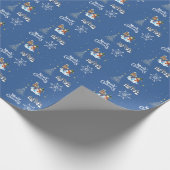 白い雪クリスマス ラッピングペーパー (角)