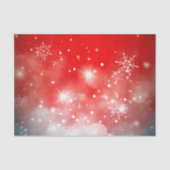 白い雪片がキラキラと《写真》ぼけ味を赤に 薄葉紙 (正面)