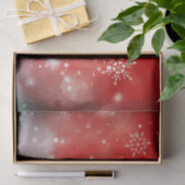 白い雪片がキラキラと《写真》ぼけ味を赤に 薄葉紙 (ギフト)