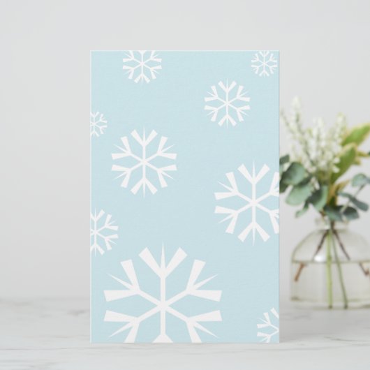 白い雪片が付いているクリスマスの文房具 便箋 (スタンド正面)