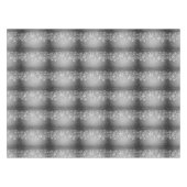 白い雪片が灰色のクリスマステーブルクロスに テーブルクロス (正面(横))