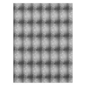 白い雪片が灰色のクリスマステーブルクロスに テーブルクロス (正面)