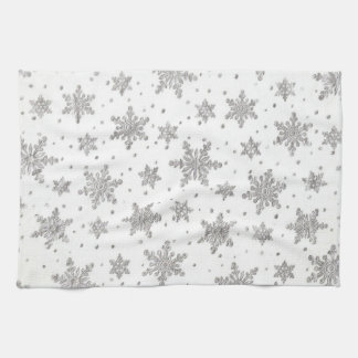 白い雪片キッチンタオル キッチンタオル