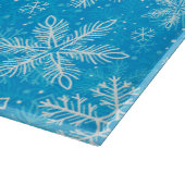 白い雪片パターン カッティングボード (角)