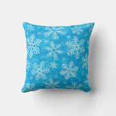 白い雪片パターン クッション (裏面)