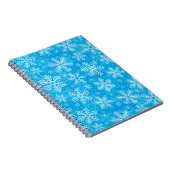 白い雪片パターン ノートブック (右側)