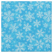 白い雪片パターン ファブリック (クローズアップ)