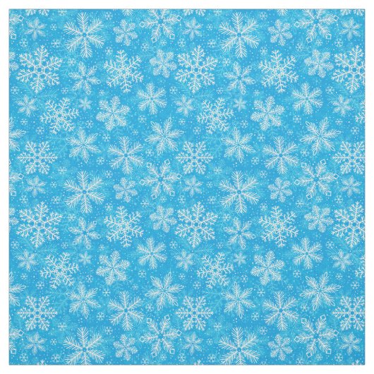 白い雪片パターン ファブリック (見本)