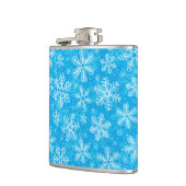白い雪片パターン フラスク (左)