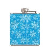 白い雪片パターン フラスク (裏面)