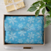 白い雪片パターン 薄葉紙 (ギフト)