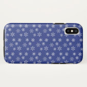 白い雪片パターン Case-Mate iPhoneケース (裏面(横))