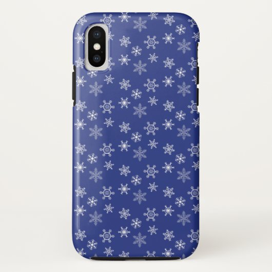 白い雪片パターン Case-Mate iPhoneケース (裏面)