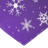 白い雪片ブルーバックグラウンドコットンテーブルクロス テーブルクロス (アングル)