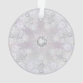 白い雪片 オーナメント (裏面)