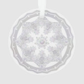 白い雪片 オーナメント (裏面)