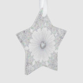白い雪片 オーナメント (正面)