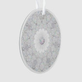 白い雪片 オーナメント (正面)