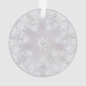 白い雪片 オーナメント (裏面)