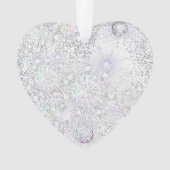 白い雪片 オーナメント (正面)