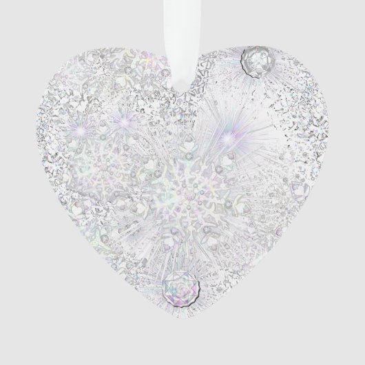 白い雪片 オーナメント (正面)