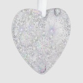 白い雪片 オーナメント (正面)