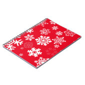 白い雪片 – カスタマイズ可能な背景色 ノートブック (左側)