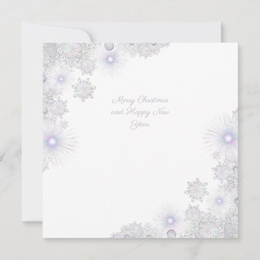 白い雪片 カード (裏面)