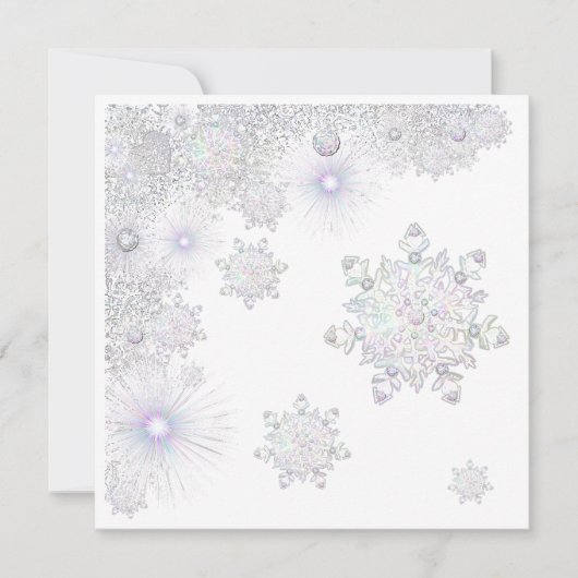 白い雪片 カード (正面)