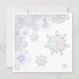 白い雪片 カード