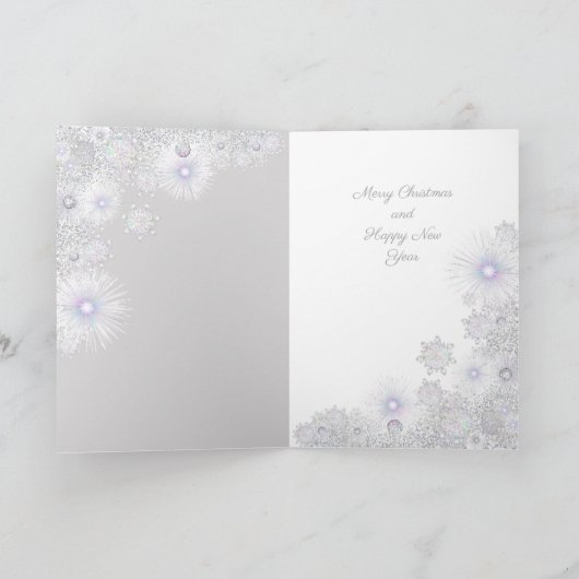 白い雪片 カード (内部)