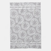 白い雪片 キッチンタオル (縦)