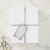 白い雪片 ギフトタグ (より糸付き)