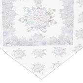 白い雪片 ショートテーブルランナー (コーナー)