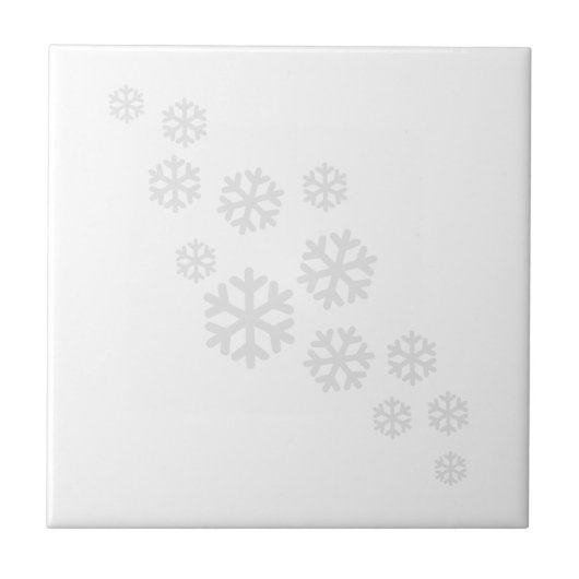 白い雪片 タイル (正面)