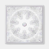 白い雪片 マグネット (正面)