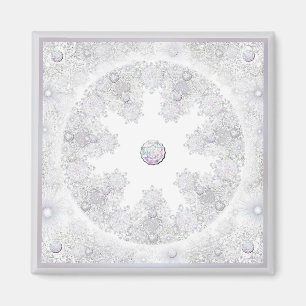白い雪片 マグネット