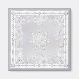 白い雪片 マグネット