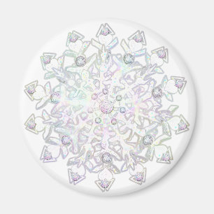 白い雪片 マグネット