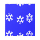 白い雪片（青） ノートパッド (正面)