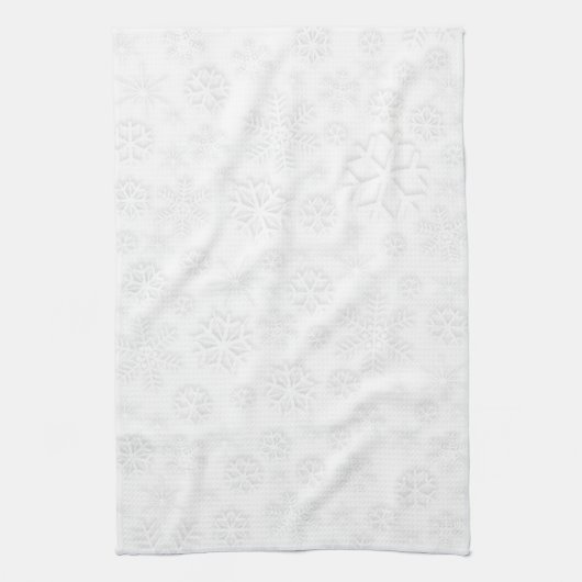 白い雪 キッチンタオル (縦)