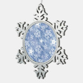 白い雪 スノーフレークピューターオーナメント (右)