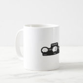 白い雲から羊とプードルへの面白い進化 コーヒーマグカップ (正面左)