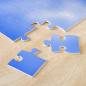 白い雲が付いている青空 ジグソーパズル (側面)