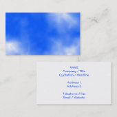白い雲が付いている青空 名刺 (正面/裏面)