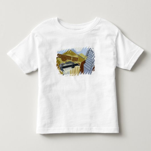 白い雲が付いている静物画 トドラーTシャツ (正面)