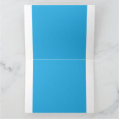 白い雲が少し散らばった穏やかな青い空 カード (内部)