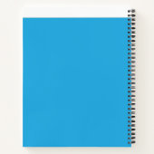 白い雲が少し散らばった穏やかな青い空 ノートブック (裏面)