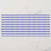 白い雲が散らばった鮮やかな青い空。 メニュー (裏面)